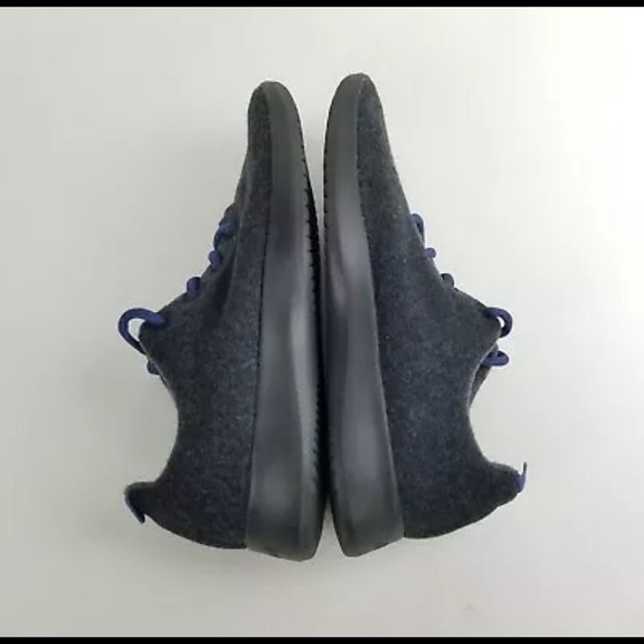 Men’s Allbirds Wool Runners Size 8 Black Blue - Picture 4 of 6